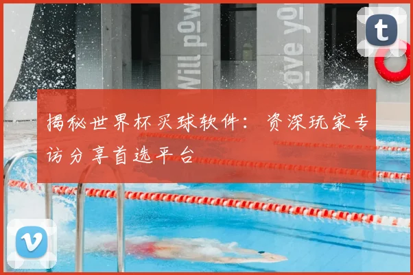 揭秘世界杯买球软件:资深玩家专访分享首选平台